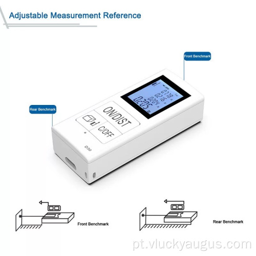 Medidor de distância a laser de carregamento USB Medidor múltiplo